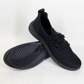 Кроссовки летние сетка черные 3929 43р. Изображение №4