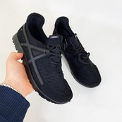 Кроссовки летние сетка черные 3334 45р. Изображение №6