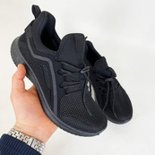 Кроссовки летние женские сетка черные 5030 37р. Изображение №5