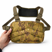 Тактична нагрудна сумка Multicam Cordura 1000D з MOLLE та патч-панеллю, 5 кишень, 30×20×8 см. Зображення №5 Тактична нагрудна сумка Multicam Cordura 1000D з MOLLE та патч-панеллю, 5 кишень, 30×20×8 см. Зображення №5