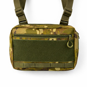 Тактична нагрудна сумка Multicam Cordura 1000D з MOLLE та патч-панеллю, 5 кишень, 30×20×8 см. Зображення №7 Тактична нагрудна сумка Multicam Cordura 1000D з MOLLE та патч-панеллю, 5 кишень, 30×20×8 см. Зображення №7