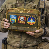 Тактична нагрудна сумка Multicam Cordura 1000D з MOLLE та патч-панеллю, 5 кишень, 30×20×8 см. Зображення №12 Тактична нагрудна сумка Multicam Cordura 1000D з MOLLE та патч-панеллю, 5 кишень, 30×20×8 см. Зображення №12