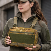 Тактична нагрудна сумка Multicam Cordura 1000D з MOLLE та патч-панеллю, 5 кишень, 30×20×8 см. Зображення №13 Тактична нагрудна сумка Multicam Cordura 1000D з MOLLE та патч-панеллю, 5 кишень, 30×20×8 см. Зображення №13