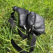 Чоловіча сумка з натуральної шкіри, тактична сумка - месенджер чорна, тактична сумка на груди. Зображення №23