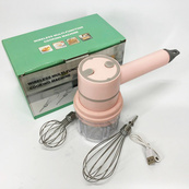 Ручной беспроводной миксер-измельчитель 2 в 1. Цвет: розовый. Изображение №4