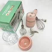 Ручной беспроводной миксер-измельчитель 2 в 1. Цвет: розовый. Изображение №7