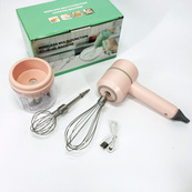 Ручной беспроводной миксер-измельчитель 2 в 1. Цвет: розовый. Изображение №9