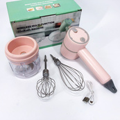 Ручной беспроводной миксер-измельчитель 2 в 1. Цвет: розовый. Изображение №13