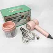Ручной беспроводной миксер-измельчитель 2 в 1. Цвет: розовый. Изображение №15