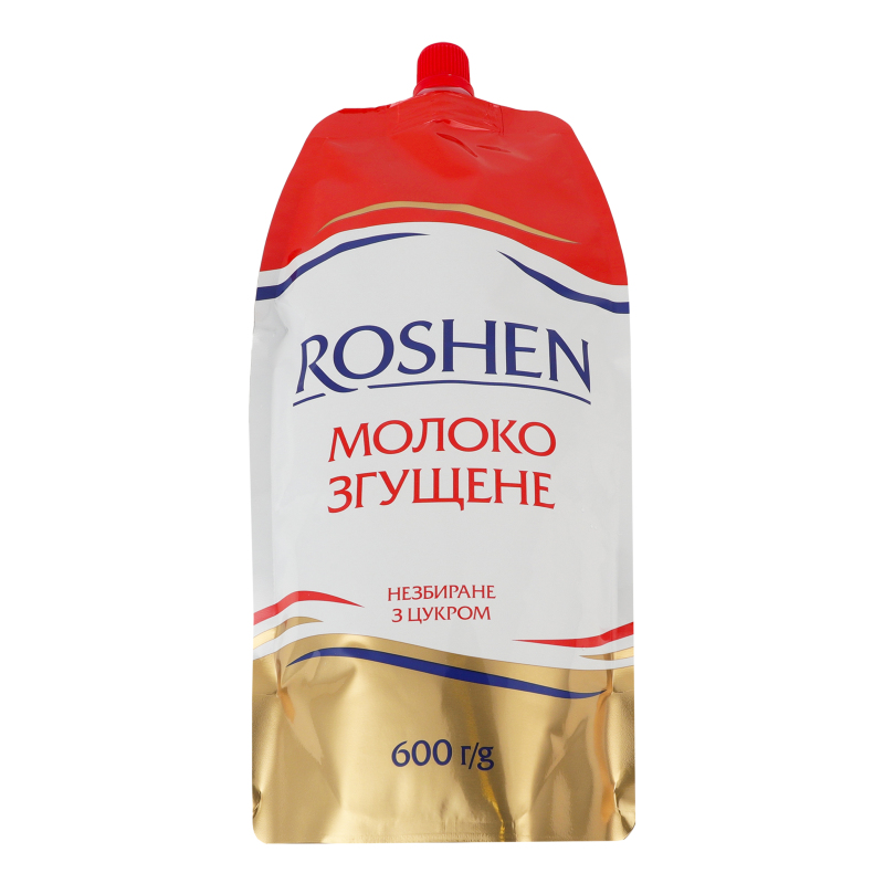 Згущене молоко незбиране з цукром Roshen 600 г Згущене молоко незбиране з цукром Roshen 600 г