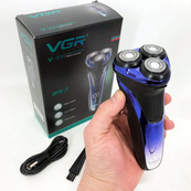 Электробритва VGR V-306 аккумуляторная бритва для стрижки волос, машинка для стрижки бороды. Изображение №5