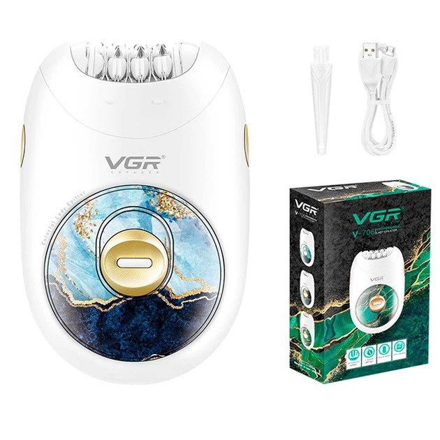Эпилятор женский аккумуляторный VGR V-706 GREEN Эпилятор женский аккумуляторный VGR V-706 GREEN
