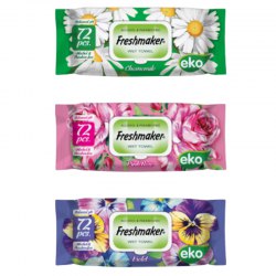 Серветки вологі Freshmaker Eco Flower 72 шт Серветки вологі Freshmaker Eco Flower 72 шт