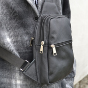 Сумка з натуральної шкіри, слінг чоловічий чорний, барсетка, крос боді, Практична сумка-месенджер. Зображення №27 Сумка з натуральної шкіри, слінг чоловічий чорний, барсетка, крос боді, Практична сумка-месенджер. Зображення №27