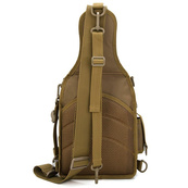 Качественная тактическая сумка, укрепленная мужская сумка рюкзак тактическая слинг. Цвет: койот. Изображение №15