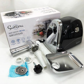 Мясорубка Suntera SMG-5418B 1800 Вт, электромясорубка для шинковки, мясорубка электрическая металл. Изображение №2