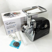 Мясорубка Suntera SMG-5418B 1800 Вт, электромясорубка для шинковки, мясорубка электрическая металл. Изображение №5