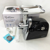 Мясорубка Suntera SMG-5418B 1800 Вт, электромясорубка для шинковки, мясорубка электрическая металл. Изображение №6