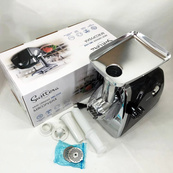 Мясорубка Suntera SMG-5418B 1800 Вт, электромясорубка для шинковки, мясорубка электрическая металл. Изображение №7