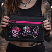 Молодежная сумка для патчей, нагрудная сумка через плечо унисекс, мессенджер женский - мужской. Изображение №5