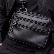 Мужская сумка месенджер из натуральной кожи, вместительная кожаная сумка через плечо. Изображение №9