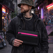 Молодежная сумка для патчей, нагрудная сумка через плечо унисекс, мессенджер женский - мужской. Изображение №13