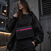 Молодежная сумка для патчей, нагрудная сумка через плечо унисекс, мессенджер женский - мужской. Изображение №17