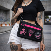 Молодежная сумка для патчей, нагрудная сумка через плечо унисекс, мессенджер женский - мужской. Изображение №18