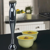 Блендер DOMOTEC MS-5105 400Вт зі склянкою, гарний занурювальний блендер для дому, електричний блендер. Зображення №4 Блендер DOMOTEC MS-5105 400Вт зі склянкою, гарний занурювальний блендер для дому, електричний блендер. Зображення №4