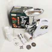 М'ясорубка Rainberg RB-675 3800Вт із соковижималкою, електрична з насадками для шатківниці White. Зображення №5