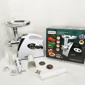М'ясорубка Rainberg RB-675 3800Вт із соковижималкою, електрична з насадками для шатківниці White. Зображення №7