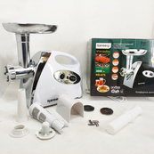 М'ясорубка Rainberg RB-675 3800Вт із соковижималкою, електрична з насадками для шатківниці White. Зображення №8