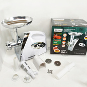 М'ясорубка Rainberg RB-675 3800Вт із соковижималкою, електрична з насадками для шатківниці White. Зображення №9