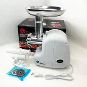 Кухонная электрическая мясорубка Domotec MS-2017 с реверсом 2500Вт, мясорубка для мяса White. Изображение №2