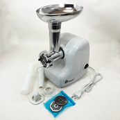 Кухонная электрическая мясорубка Domotec MS-2017 с реверсом 2500Вт, мясорубка для мяса White. Изображение №3