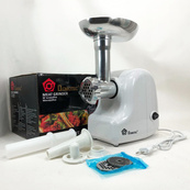 Кухонная электрическая мясорубка Domotec MS-2017 с реверсом 2500Вт, мясорубка для мяса White. Изображение №4