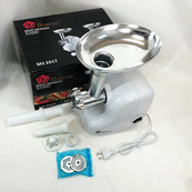 Кухонная электрическая мясорубка Domotec MS-2017 с реверсом 2500Вт, мясорубка для мяса White. Изображение №5