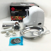 Кухонная электрическая мясорубка Domotec MS-2017 с реверсом 2500Вт, мясорубка для мяса White. Изображение №9