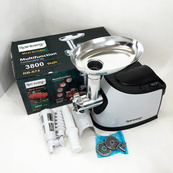 Электромясорубка с соковыжималкой Rainberg RB-674 3000Вт, электромясорубка для шинковки, мощная мясорубка. Изображение №2