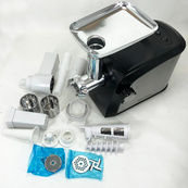 Електрична м'ясорубка Rainberg RB-673 із соковижималкою та шатківницею 9 насадок 3000W з реверсом. Зображення №12