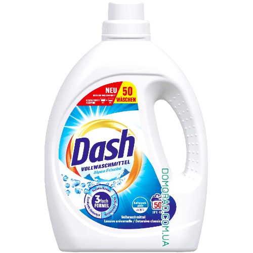 DASH Рідкий порошок VOLL ALPEN FRISCHE 50WL 2.25L DASH Рідкий порошок VOLL ALPEN FRISCHE 50WL 2.25L