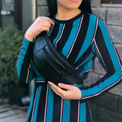 Сумка на пояс. Сумка через плече. бананка чоловіча / жіноча. Колір чорний. Зображення №22