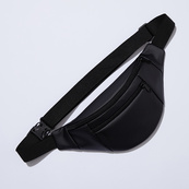 Сумка на пояс. Сумка через плече. бананка чоловіча / жіноча. Колір чорний. Зображення №24