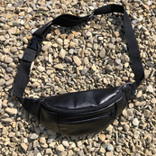 Сумка на пояс. Сумка через плече. бананка чоловіча / жіноча. Колір чорний. Зображення №35