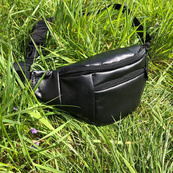 Сумка на пояс. Сумка через плече. бананка чоловіча / жіноча. Колір чорний. Зображення №40