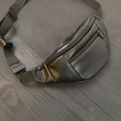 Сумка на пояс. Сумка через плече. бананка чоловіча / жіноча. Колір чорний. Зображення №48