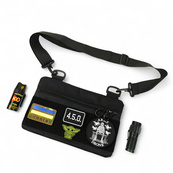 Молодіжна тактична сумка для патчів на плече з 4 кишенями black. Зображення №7 Молодіжна тактична сумка для патчів на плече з 4 кишенями black. Зображення №7