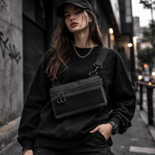 Молодіжна тактична сумка для патчів на плече з 4 кишенями black. Зображення №15 Молодіжна тактична сумка для патчів на плече з 4 кишенями black. Зображення №15