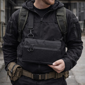 Молодіжна тактична сумка для патчів на плече з 4 кишенями black. Зображення №20 Молодіжна тактична сумка для патчів на плече з 4 кишенями black. Зображення №20