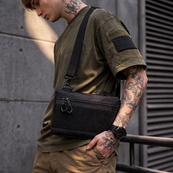 Молодіжна тактична сумка для патчів на плече з 4 кишенями black. Зображення №23 Молодіжна тактична сумка для патчів на плече з 4 кишенями black. Зображення №23